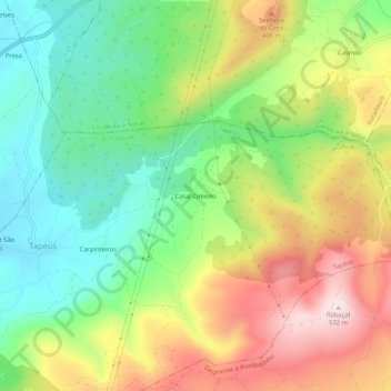 Casal Cimeiro topographic map, elevation, terrain