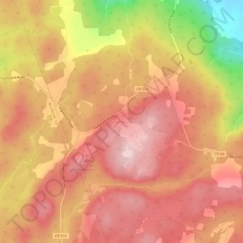 Foymount topographic map, elevation, terrain