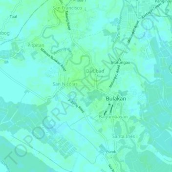 Maysantol topographic map, elevation, terrain