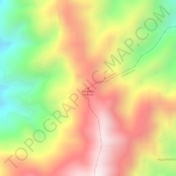Cordillera Oriental topographic map, elevation, terrain