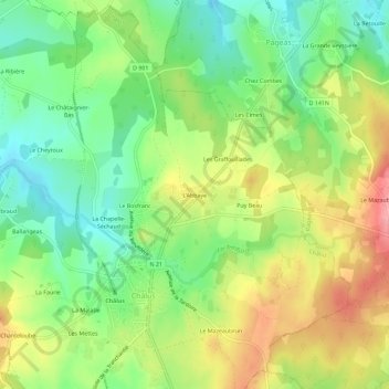 L'Abbaye topographic map, elevation, terrain