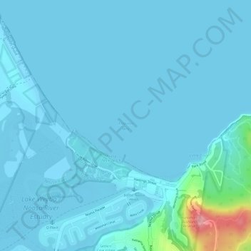 Laguna Bay topographic map, elevation, terrain