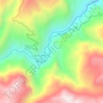 Santa Rosa topographic map, elevation, terrain