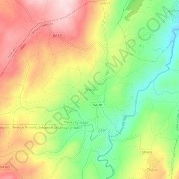Prova topographic map, elevation, terrain