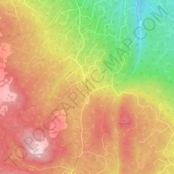 Blestølen topographic map, elevation, terrain