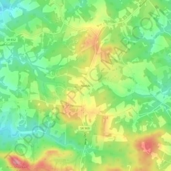 Worlds topographic map, elevation, terrain