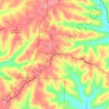 Lakeview topographic map, elevation, terrain