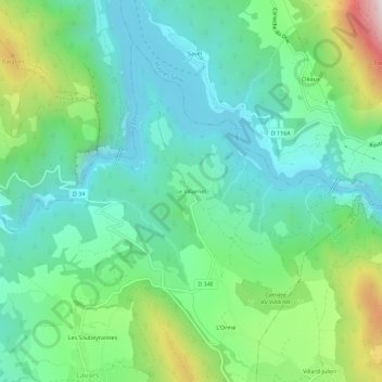Le Villarnet topographic map, elevation, terrain