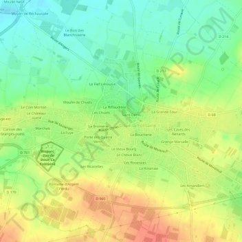Conception topographic map, elevation, terrain