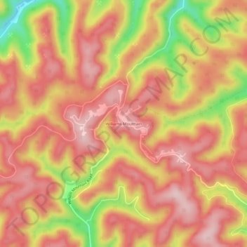 Williams Mountain topographic map, elevation, terrain