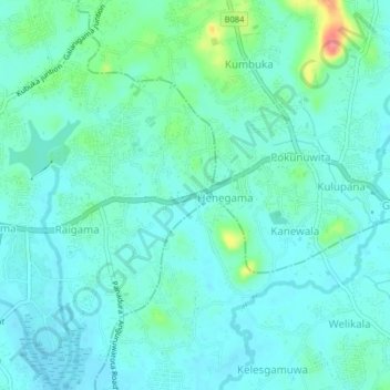 Millagashandiya topographic map, elevation, terrain