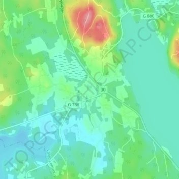 Ör topographic map, elevation, terrain