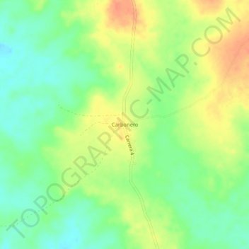 Carbonero topographic map, elevation, terrain