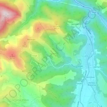 La Serre topographic map, elevation, terrain