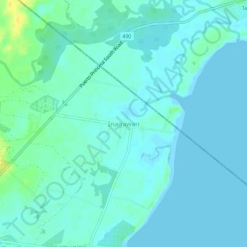 Inagawan topographic map, elevation, terrain