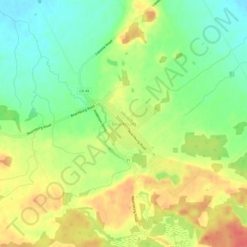 Beachburg topographic map, elevation, terrain