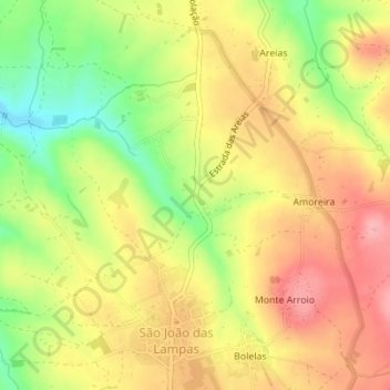 A-do-Longo topographic map, elevation, terrain
