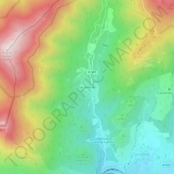 Las Dehesas topographic map, elevation, terrain