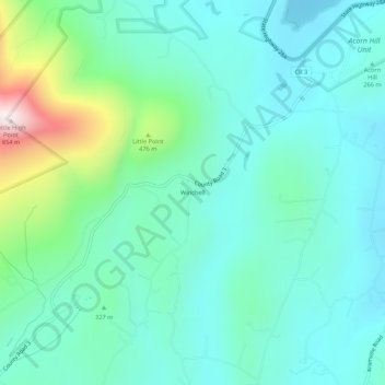 Winchell topographic map, elevation, terrain