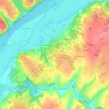 L'Écurie topographic map, elevation, terrain