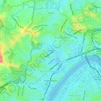 Rosalie topographic map, elevation, terrain