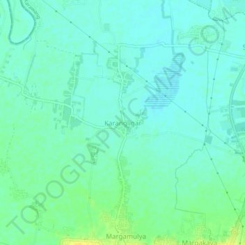 Karangligar topographic map, elevation, terrain