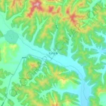 Suzigou topographic map, elevation, terrain
