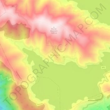 Mascioni topographic map, elevation, terrain