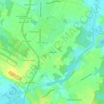 La Pierrière topographic map, elevation, terrain