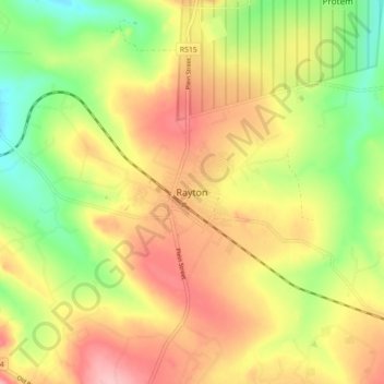 Rayton topographic map, elevation, terrain