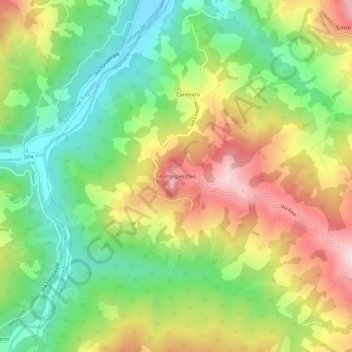 Montespecchio topographic map, elevation, terrain