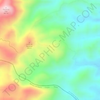 El Naranjal topographic map, elevation, terrain