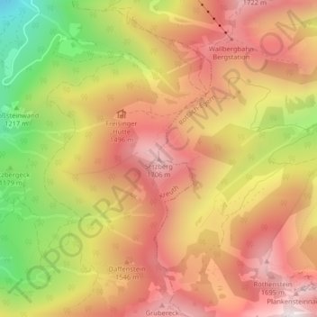 Setzberg topographic map, elevation, terrain