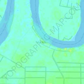 Teluk Bayur topographic map, elevation, terrain