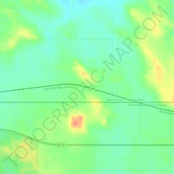 Petrel topographic map, elevation, terrain