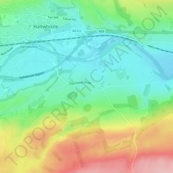 Plenmeller topographic map, elevation, terrain