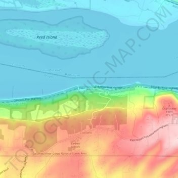 Taylor topographic map, elevation, terrain