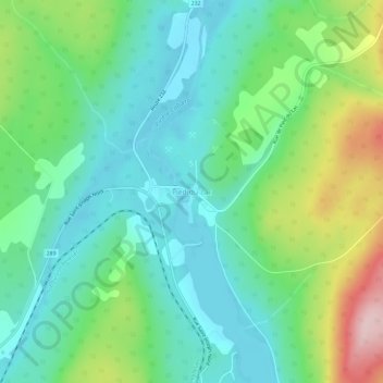 Pied-du-Lac topographic map, elevation, terrain