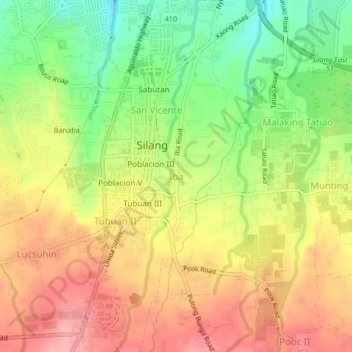 Iba topographic map, elevation, terrain