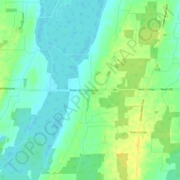 Dairy Valley topographic map, elevation, terrain