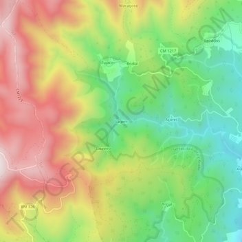 Vagem topographic map, elevation, terrain