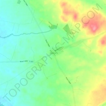 Vivanco topographic map, elevation, terrain