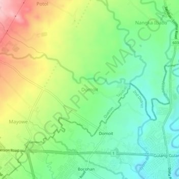 Domoit topographic map, elevation, terrain