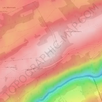 Mont Devoir topographic map, elevation, terrain