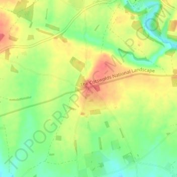 Ready Token topographic map, elevation, terrain