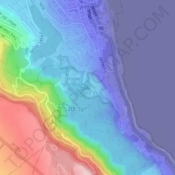 הר ברניקי topographic map, elevation, terrain