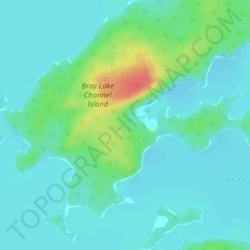 Lac Seul topographic map, elevation, terrain