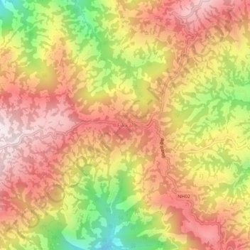 Fikkal topographic map, elevation, terrain