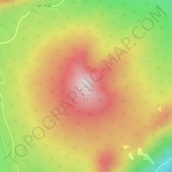 Lost Lake Butte topographic map, elevation, terrain