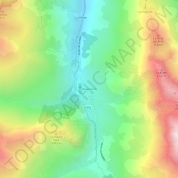 Bonnenuit topographic map, elevation, terrain
